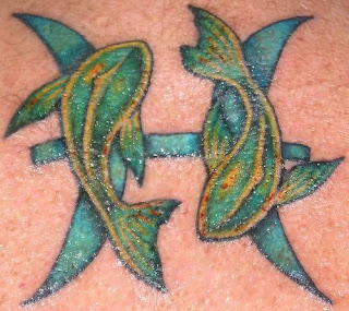 Zodiac Sign Pisces Symbol Tattoo