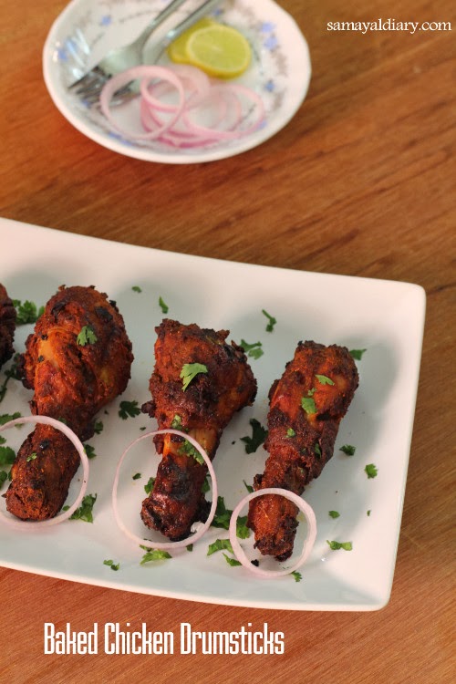Baked Chicken Drumsticks Indian Style Samayal Diary
