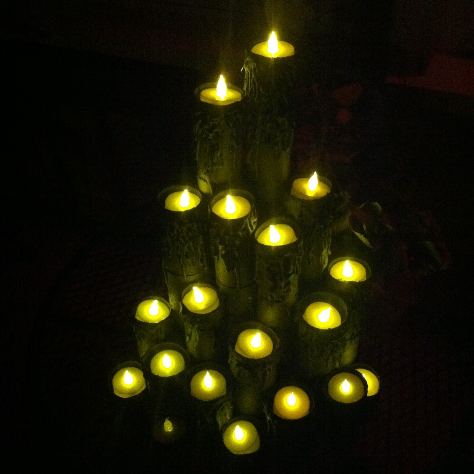 fake burning candles