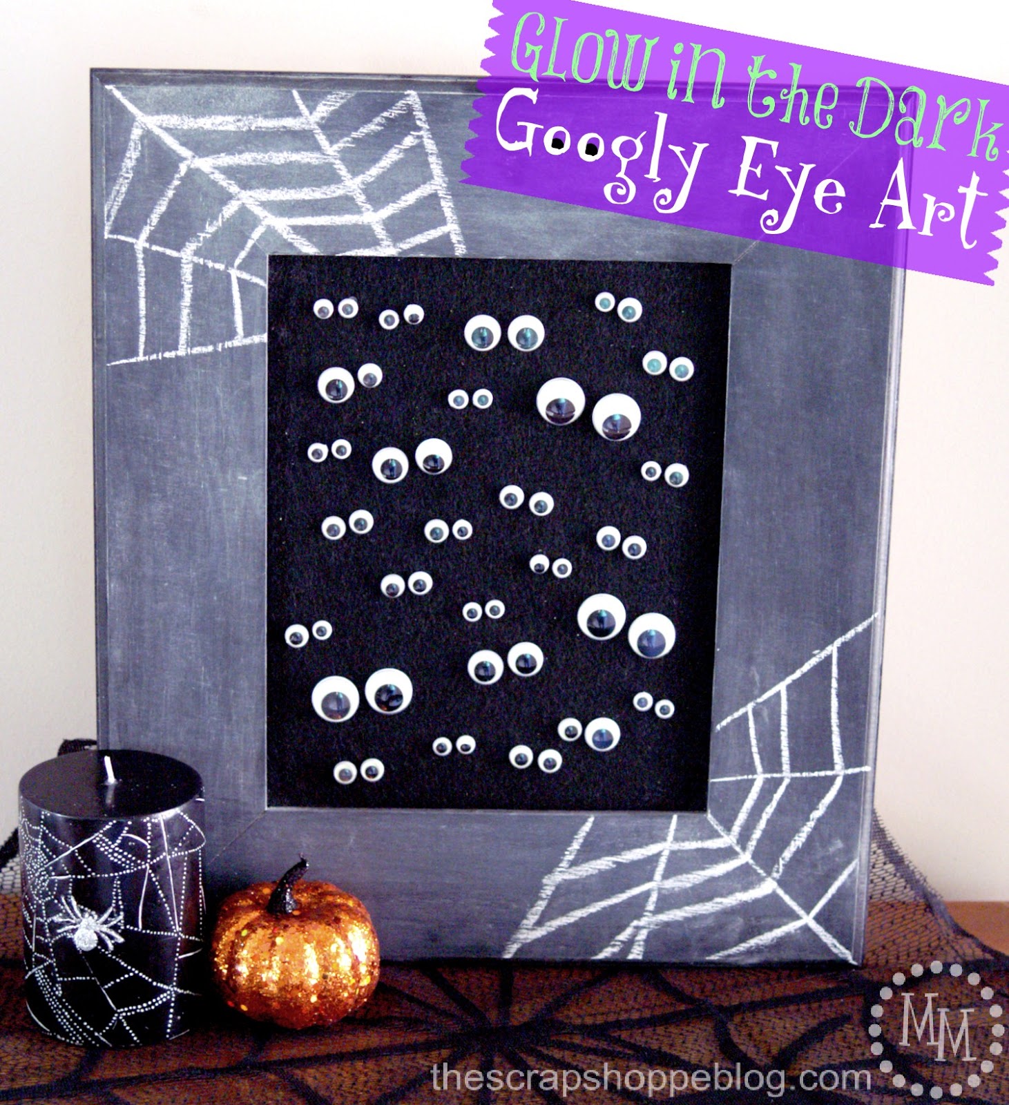 Glow in the Dark Googly Eye Art The Scrap Shoppe