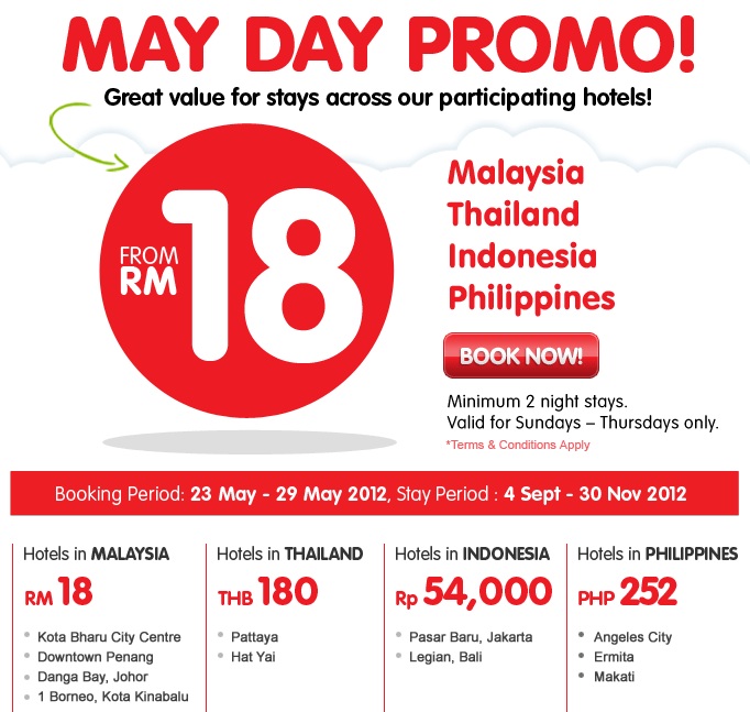 Tune Hotels May Day Promotion Travel