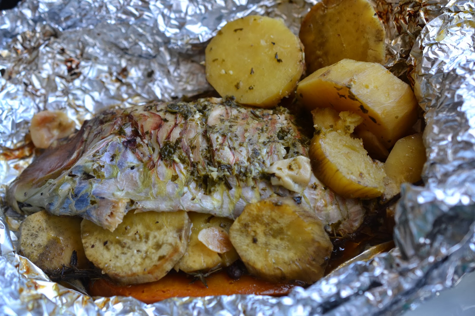 Greedy Girl : Foil roasted fish