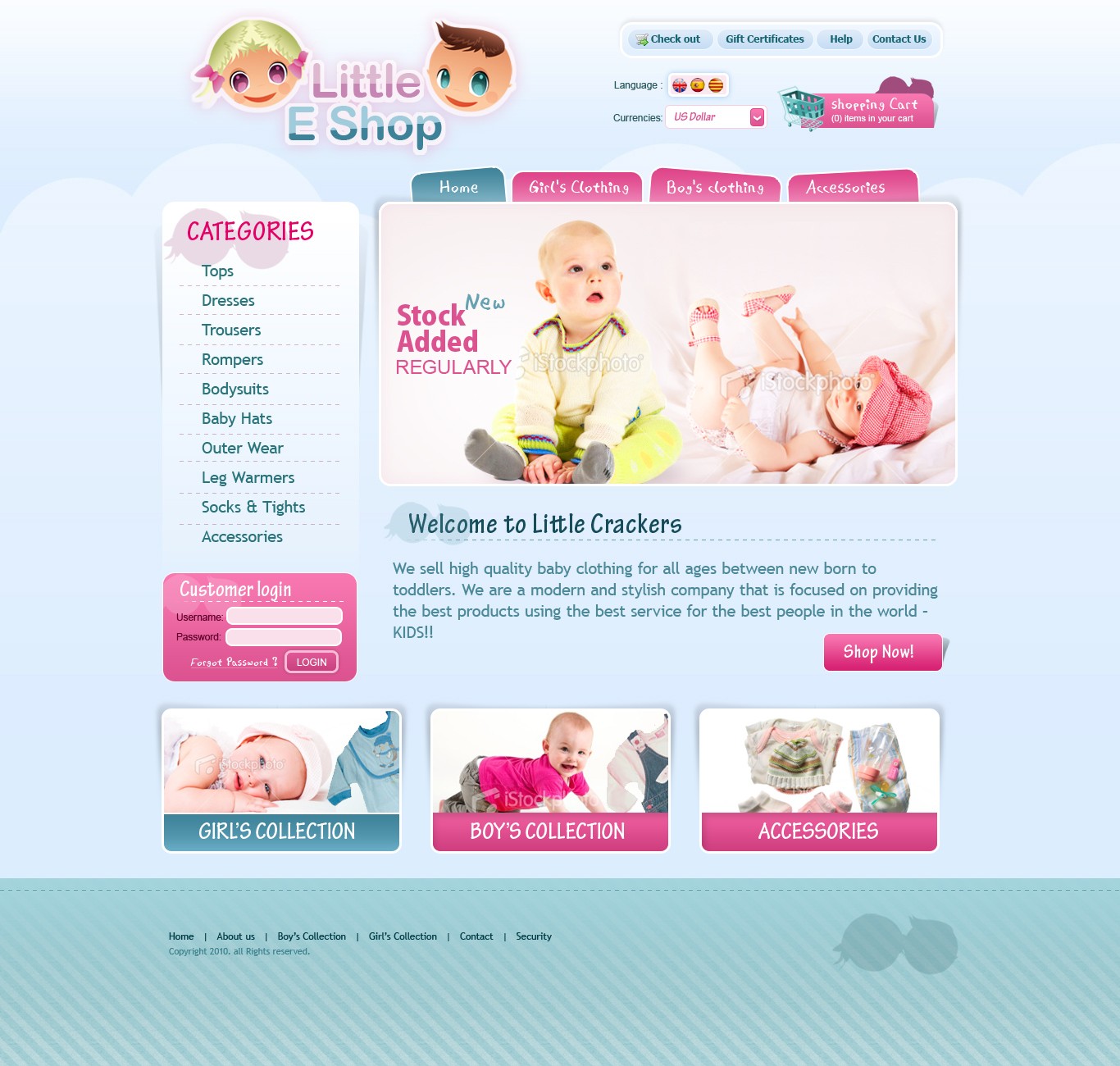 Baby Shop Free Templates Online Store
