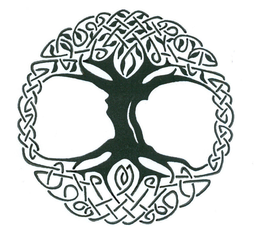 Green Celtic Tree Tattoo