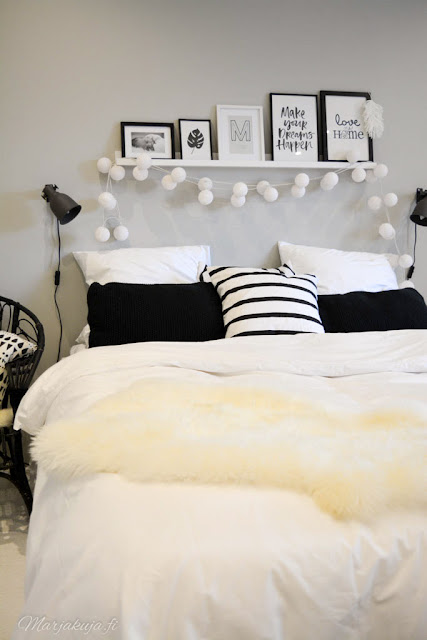 sisustus skandinaavinen musta valkoinen ikea hektar talja