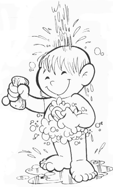 atividades para colorir desenhos de higiene corporal e bucal para