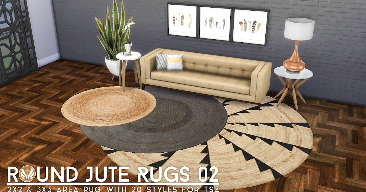 Sims 4 CC's The Best Round Rugs by Peacemaker ic