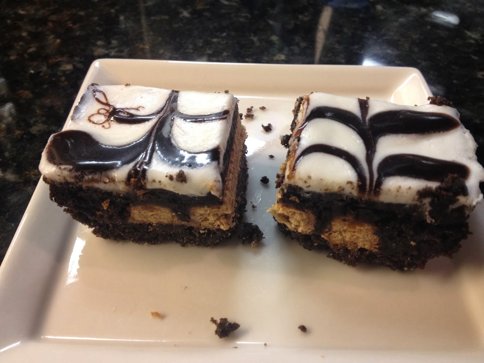 Easy Kit Kat Cheesecake bars