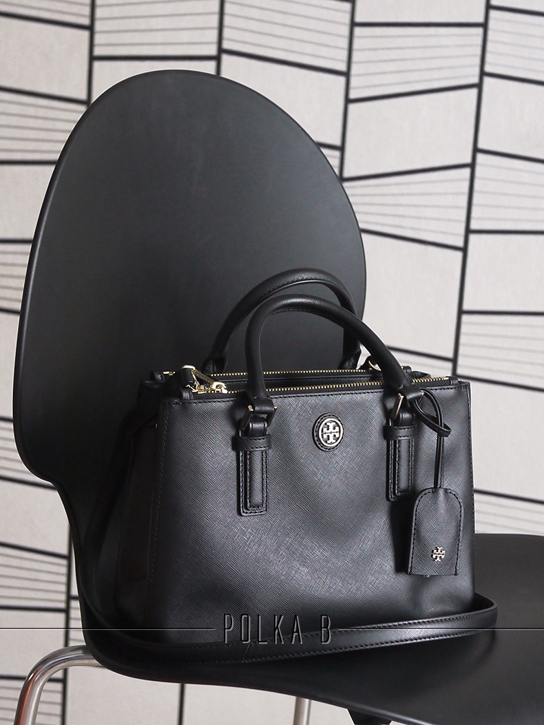 tory burch robinson micro double zip tote