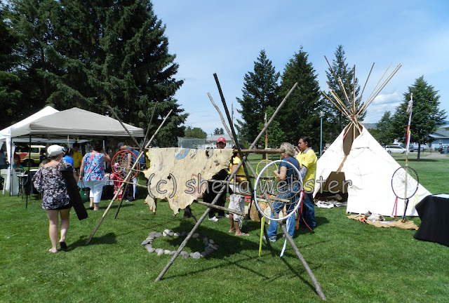 There are several displays with the teepee to show what they may have looked like in those days of teepees.