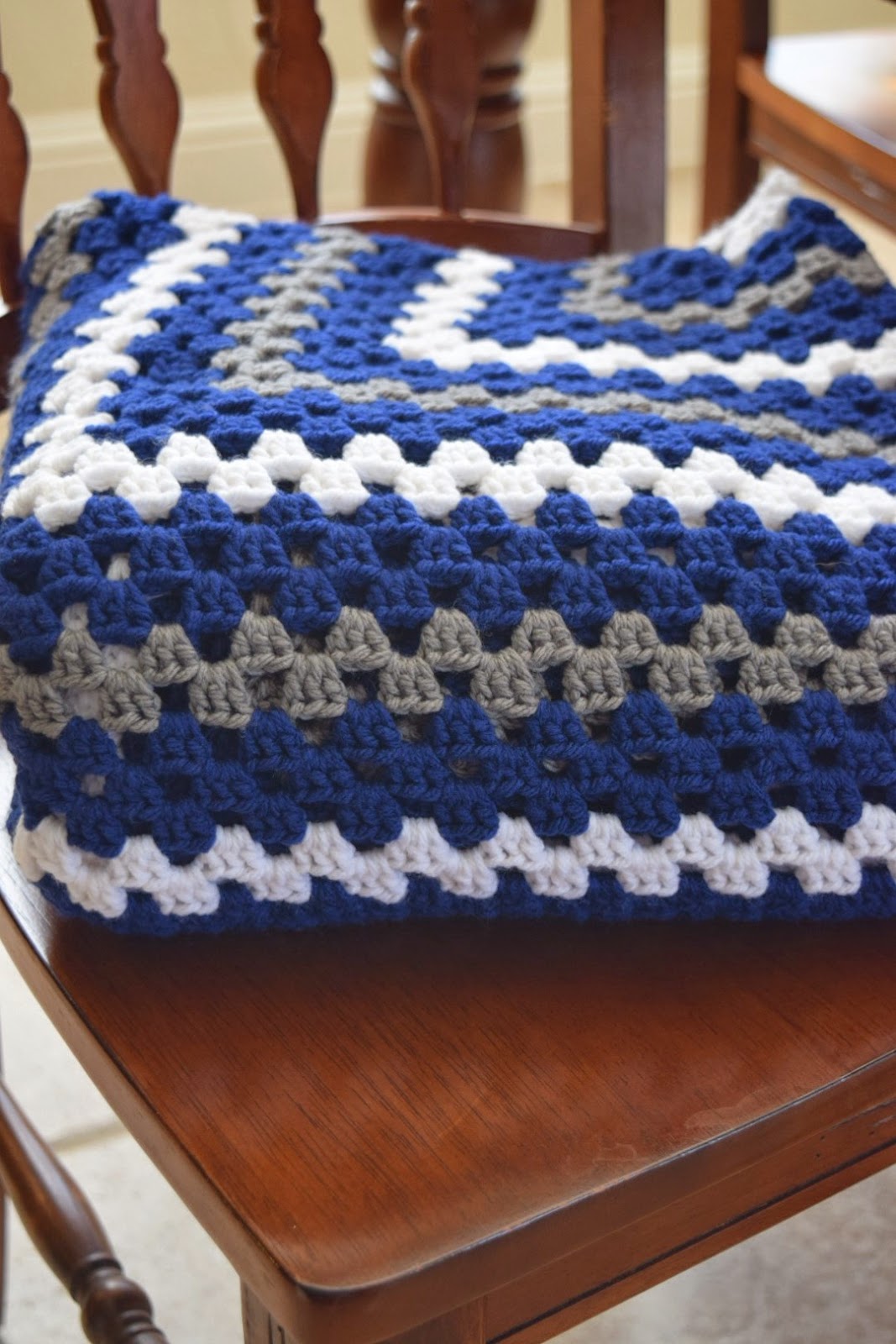 All Things Chateau de Savoy Crochet Granny Square Lap Blanket in