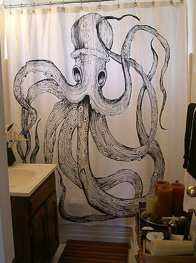 octopus shower curtain