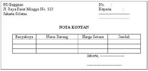 Akuntansi Yeeahh D .. CONTOH NOTA KONTAN Akuntansi Yeeahh D .. CONTOH NOTA KONTAN