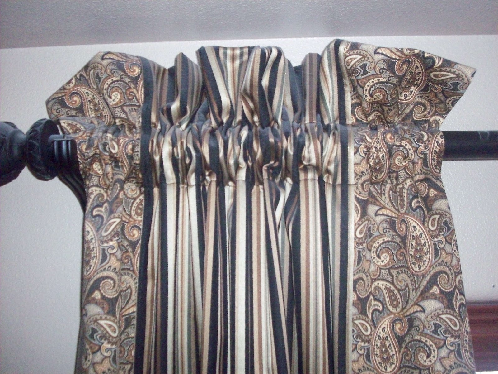 Karen Ann S Window Treatments Drape With A Heading And Puddle