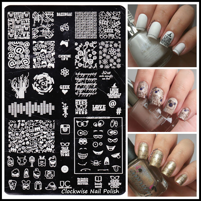The Clockwise Nail Polish: Uber Chic Geek Love - 01 Stamping Plate Review