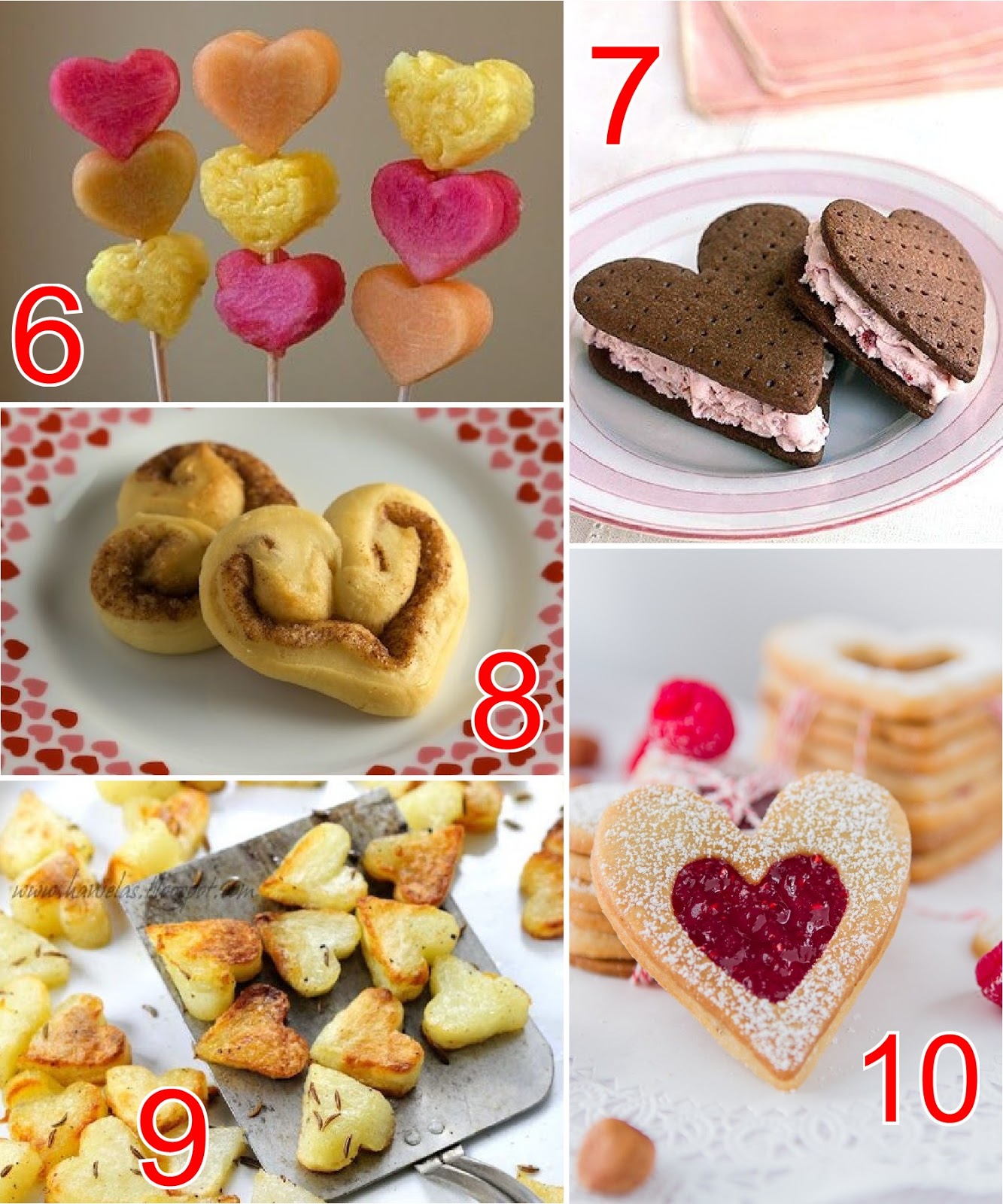 heart-shaped food ideas for Valentine's Day