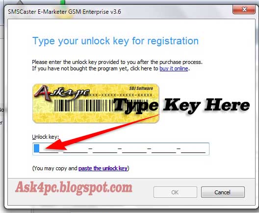 serial key smscaster