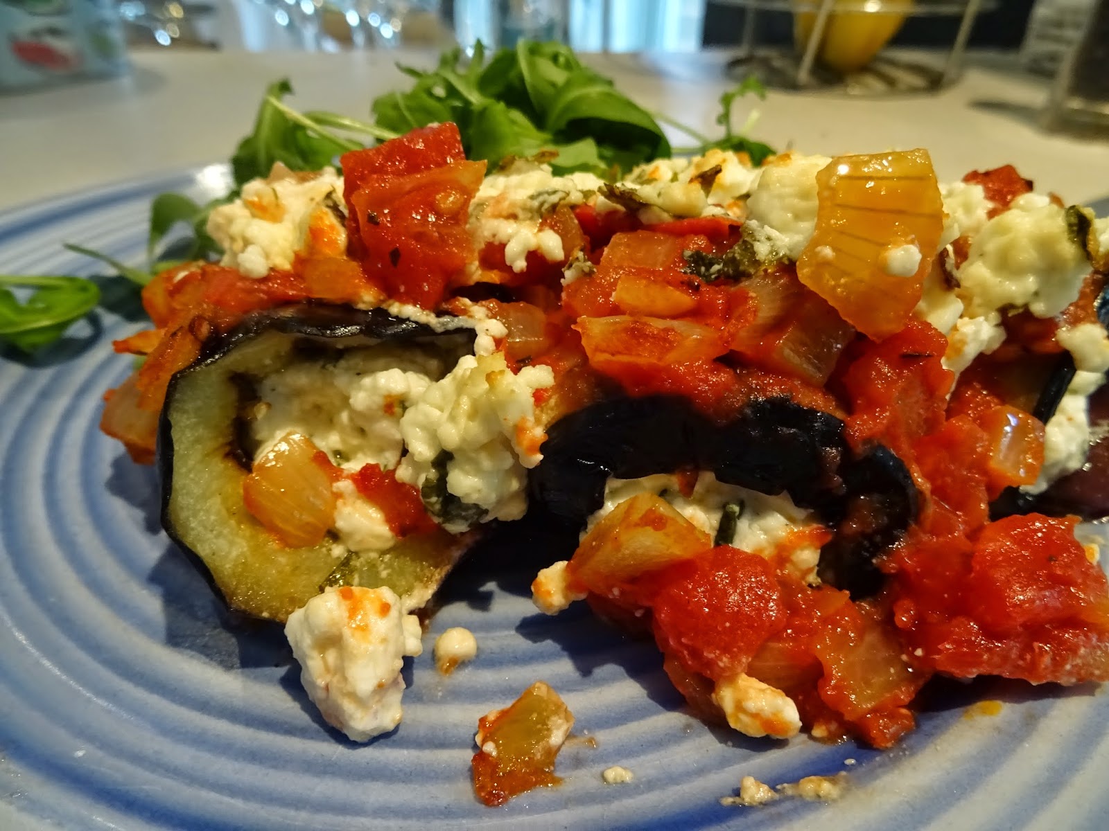 Cornish Chickpea Aubergine and Feta Bake