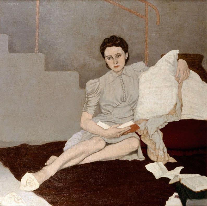 Louis le Brocquy (1939-?). Girl in Grey. jpg