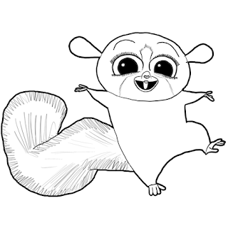 madagascar 3 coloring pages - mort