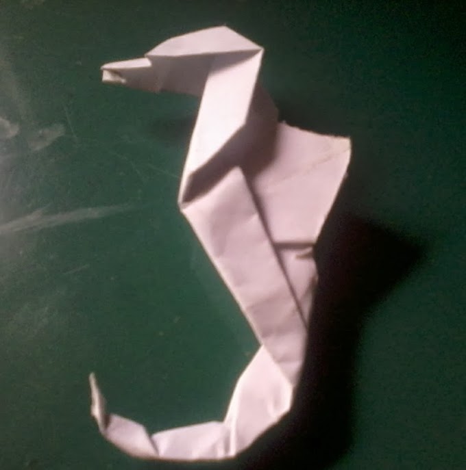 Cara Membuat Origami Kuda laut