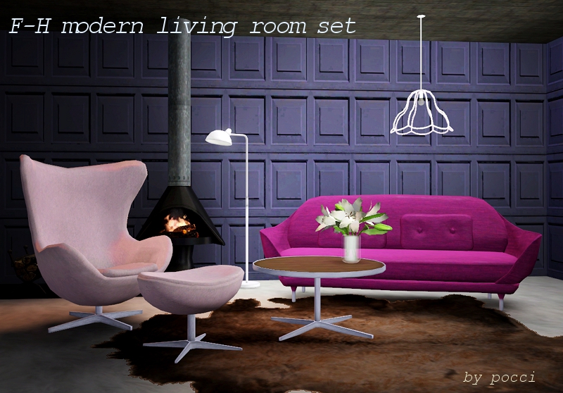 empire sims 3: f-h modern living room setpocci