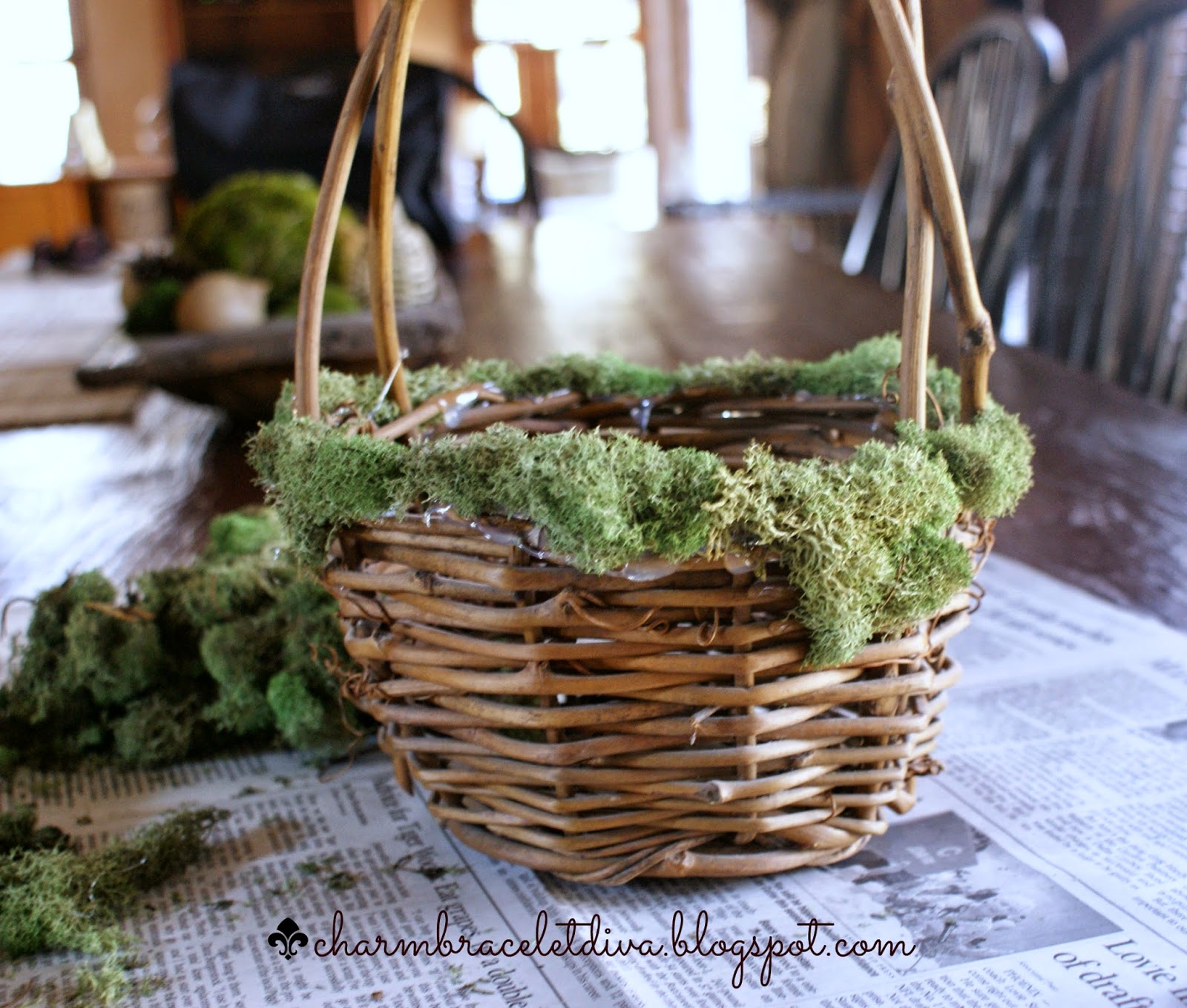 Our Hopeful Home Easy DIY Mossy Easter Basket