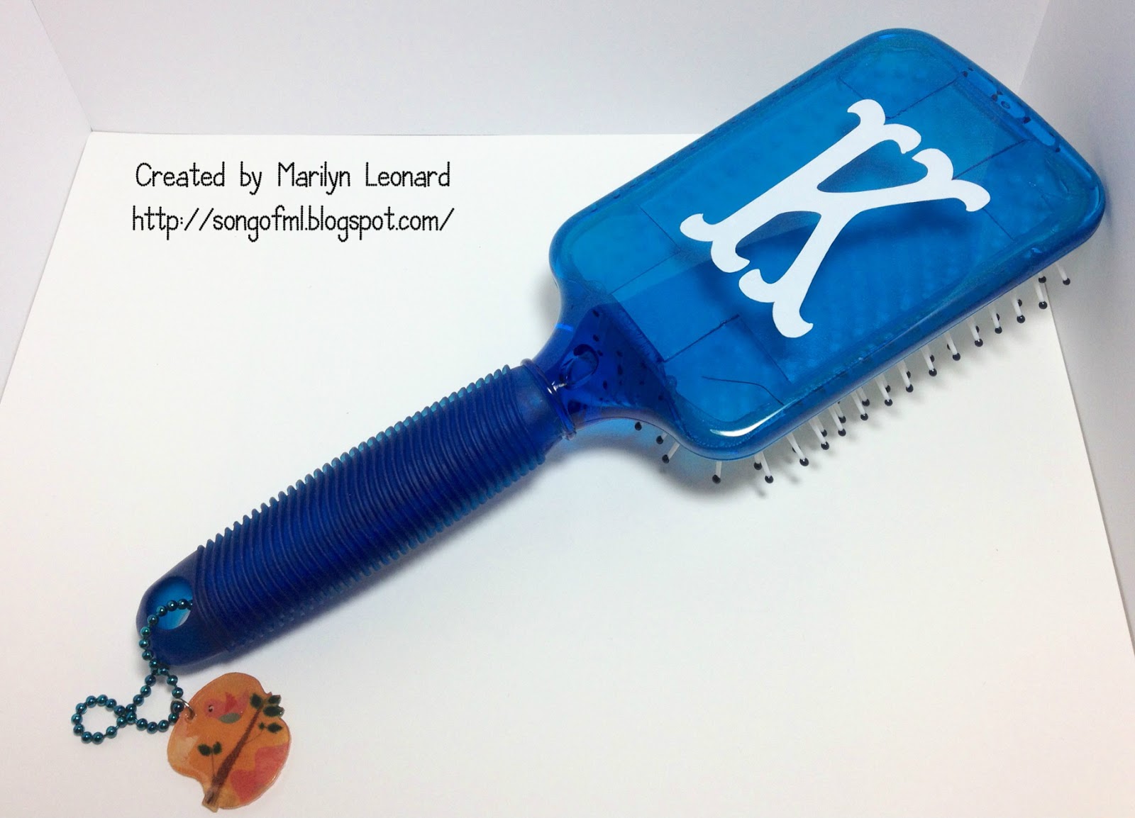  Marilyn's Crafts Monogram Hairbrushes With Shrinky Dinks Charms