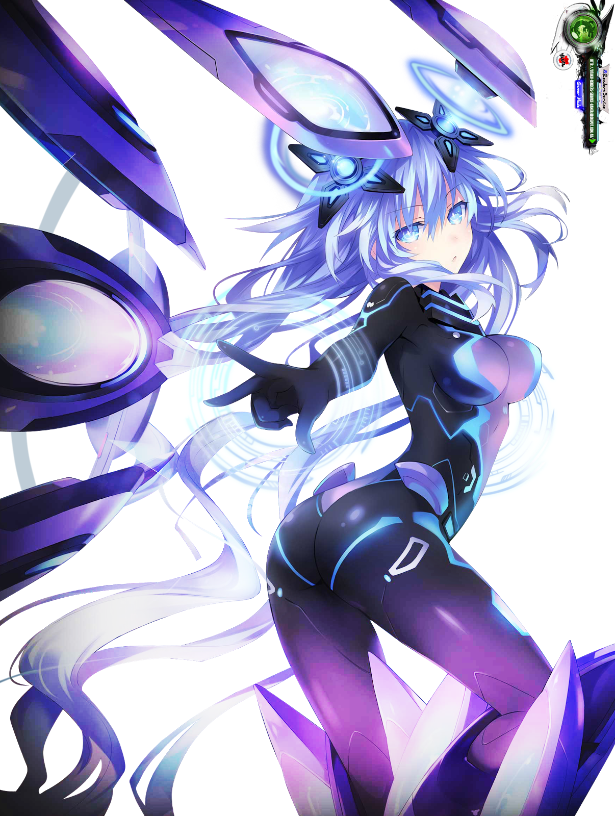 Neptunia:Purple Heart Mega AWESOME Godness VII Render(2vers) | ORS Anime Renders:Gamer Mode