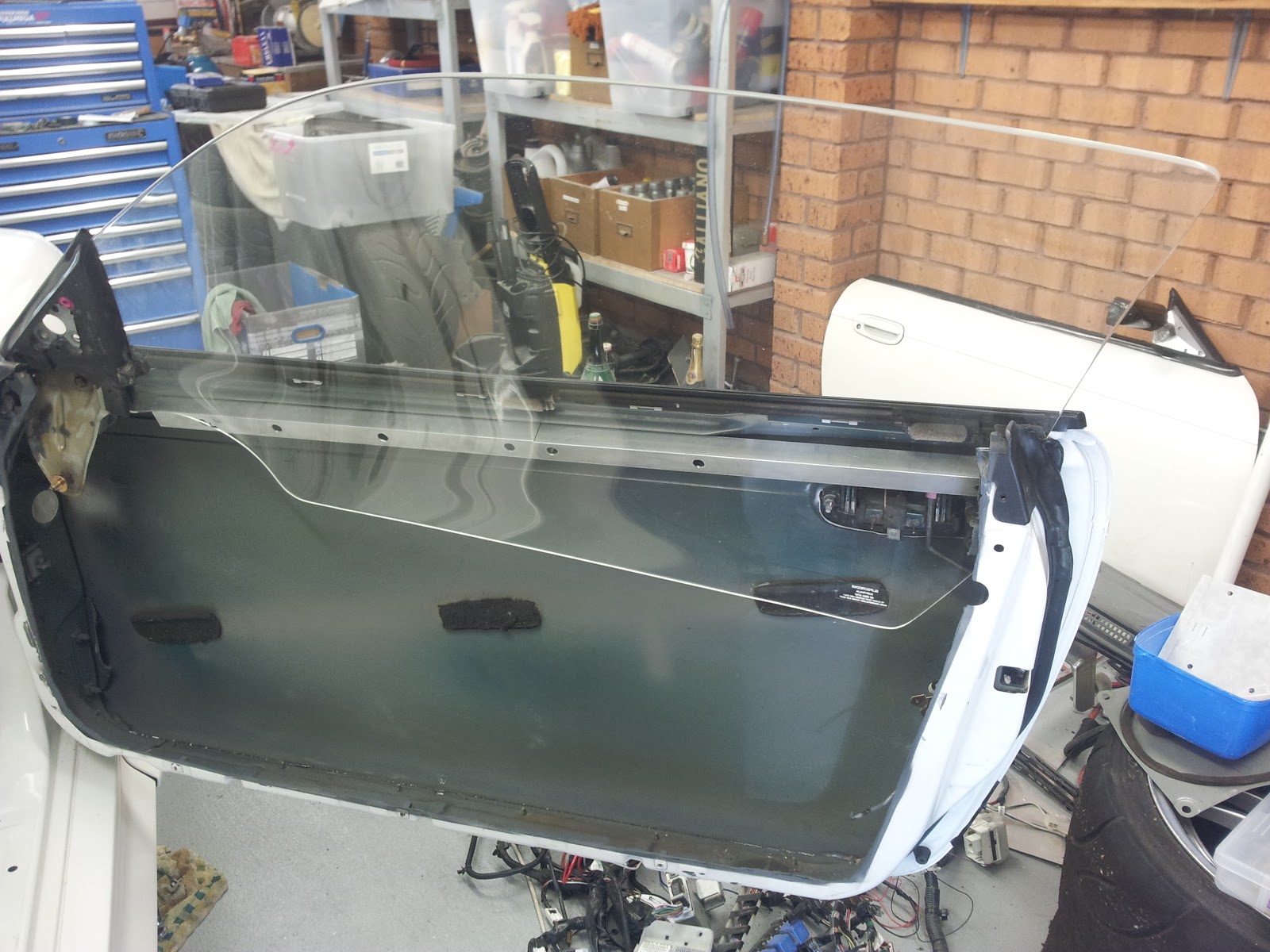 200sx  Wide Body Nissan S14a Perspex windows and gutted doors