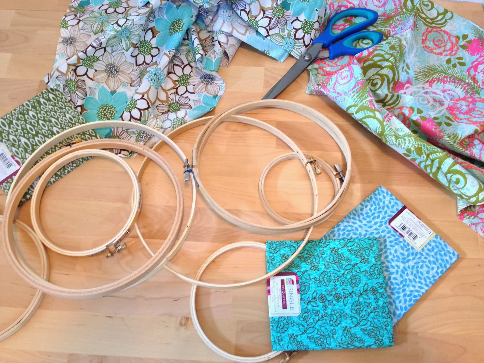 Created in Process NoSew Fabric Embroidery Hoops