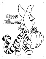 halloween coloring pages piglet on costume