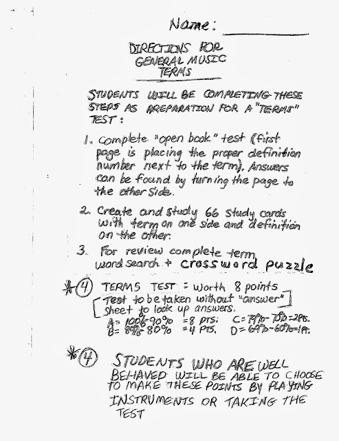 Miss Jacobson's Music: WORKSHEETS FOR GENERAL MUSIC TERMS