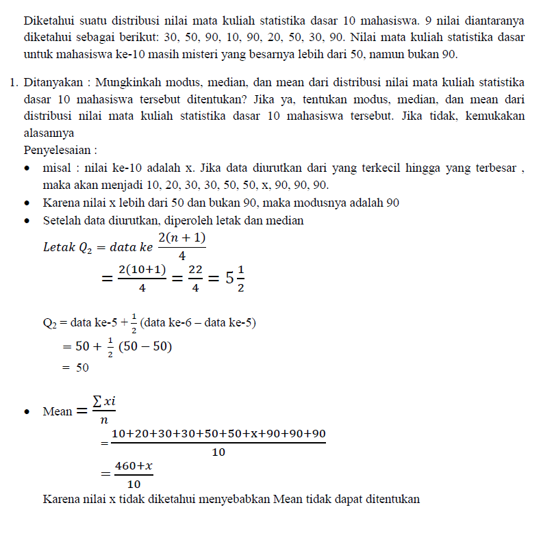 Nadia Azhari Alfiyyati Contoh Soal Statdas