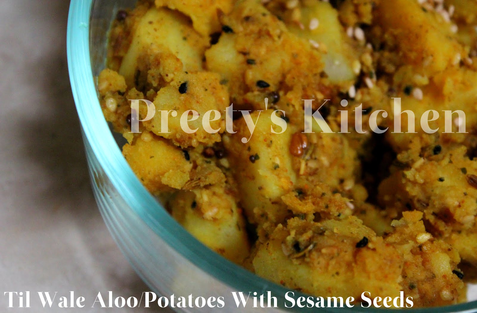 Preety's Kitchen Potatoes With Sesame Seeds / Til Wale Aloo