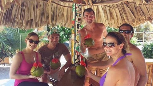 Remax Vip Belize: Coconut drinks on the beach