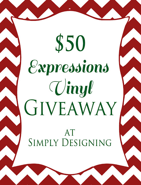 $50 Expressions Vinyl Giveaway @SimplyDesigning