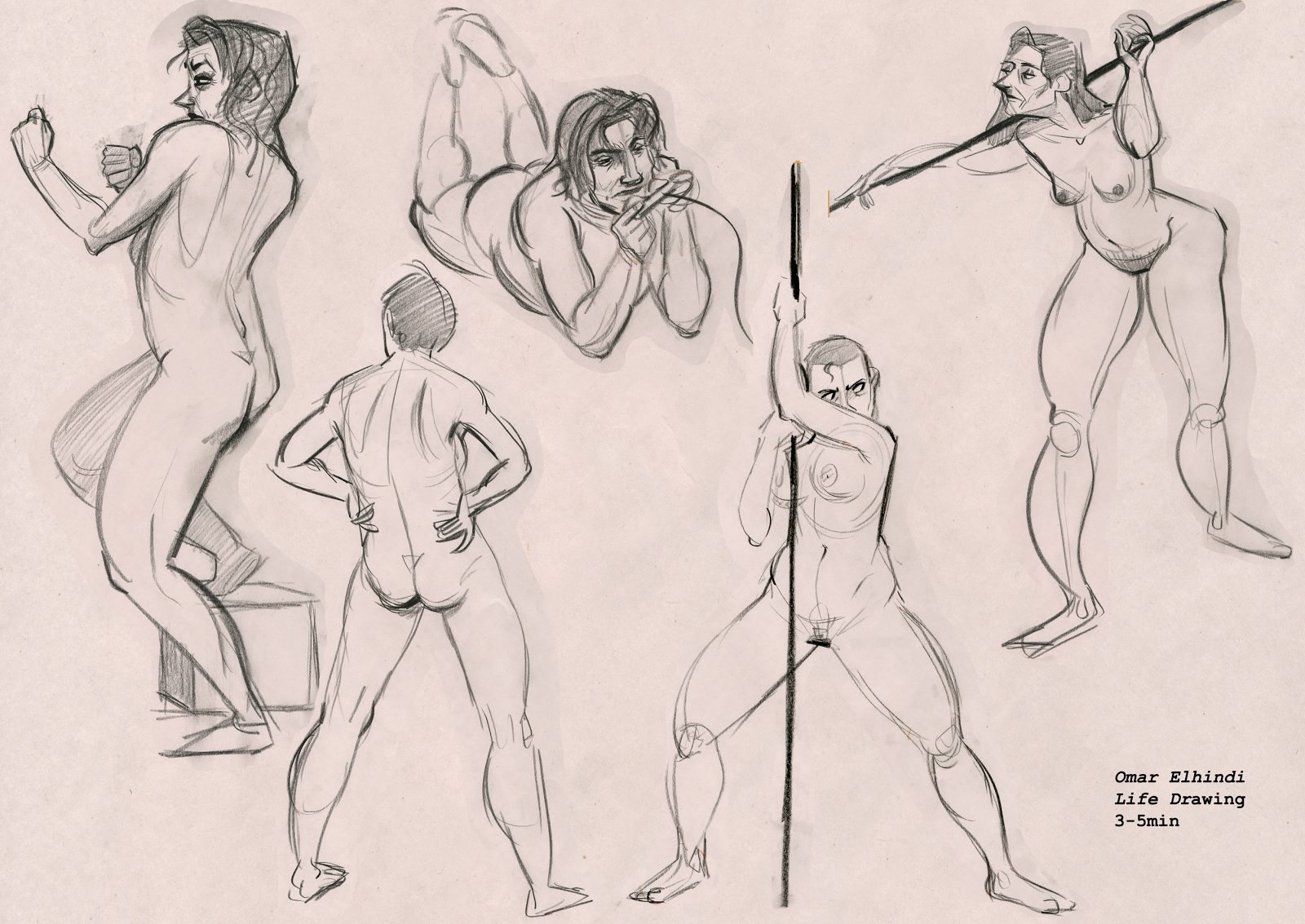 Just some naked people I drew. 