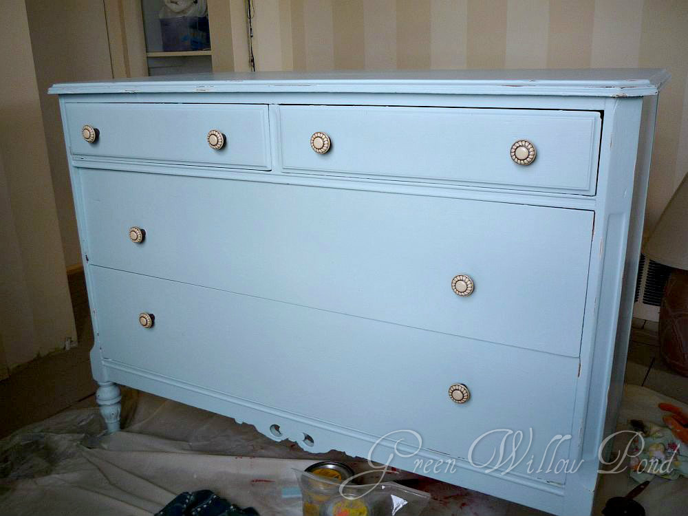 Green Willow Pond The Tale Of A Robin S Egg Blue Dresser