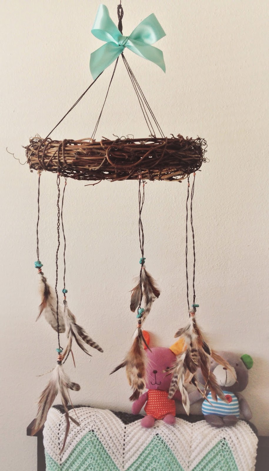 Wife Mother DIY Lover My DIY Feather Mobile (Etsy Inspired)