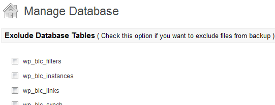 Manage Database