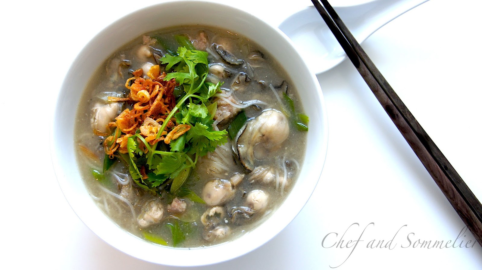 Chef and Sommelier Oyster Mee Sua (Rice Vermicelli)