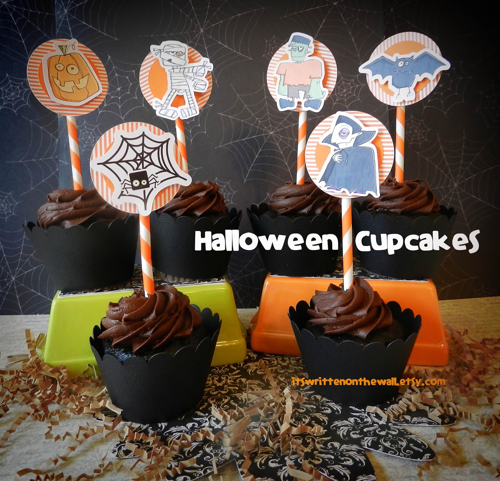 It's Written on the Wall KitHalloween Cupcake Toppers and WrapsMake