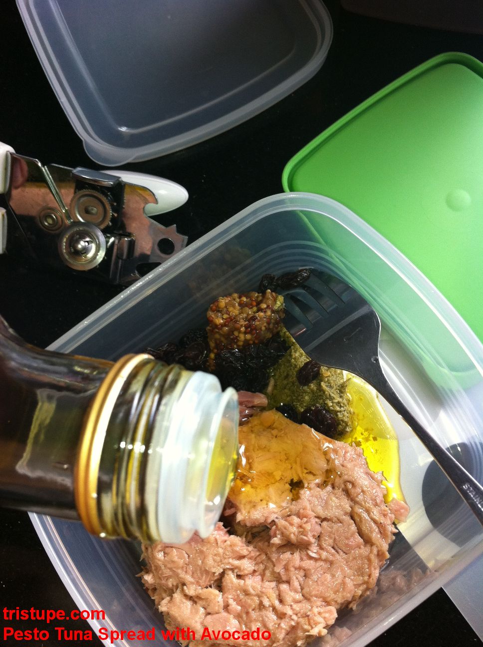 Pesto Tuna Spread with Avocado