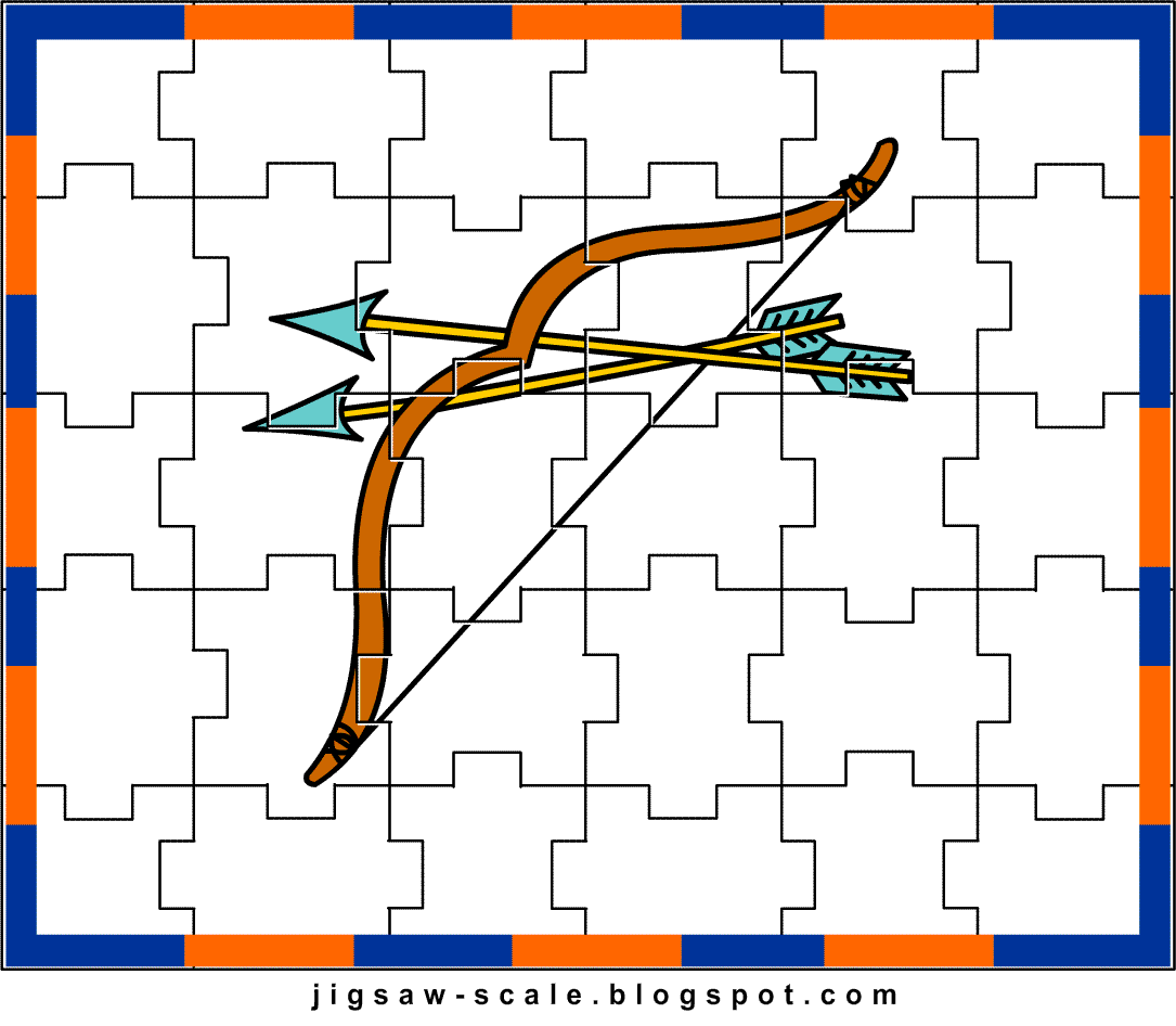 Printable Jigsaw Puzzle for kids Bow And Arrow Jigsaw