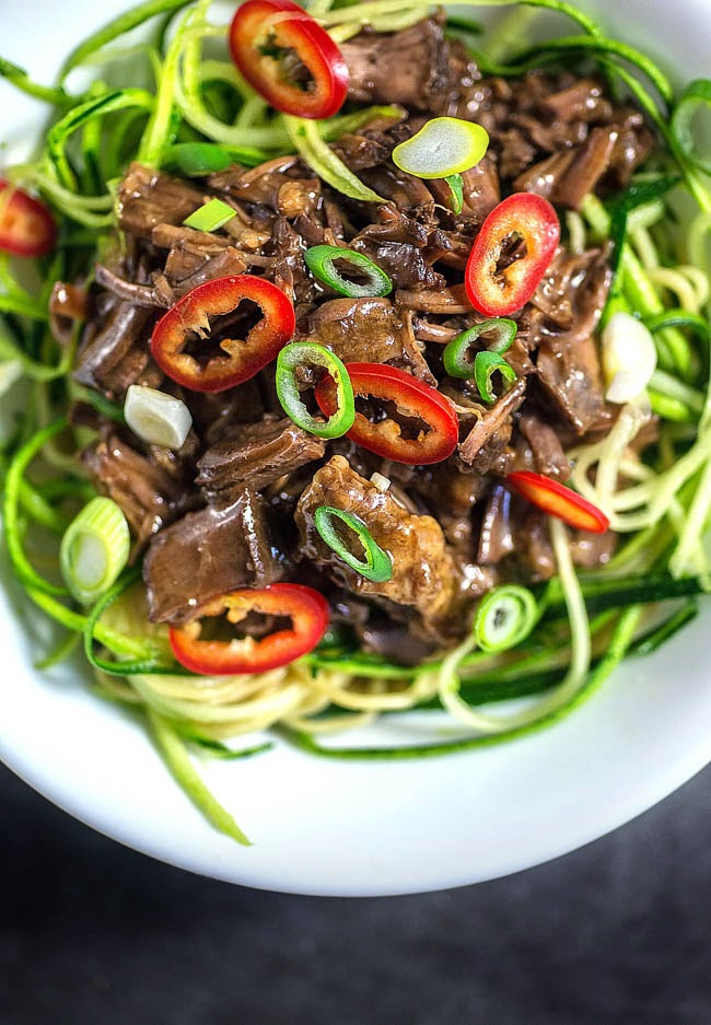 Slow cooker Chinese Pulled Beef supergolden bakes