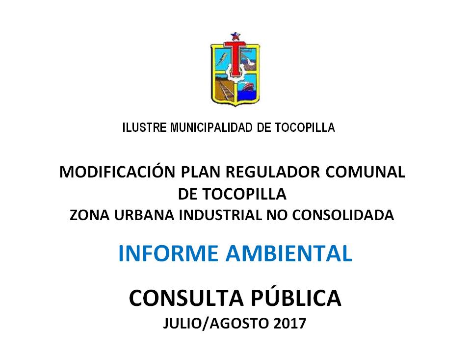 MODIFICACIÓN PRC TOCOPILLA INFORME AMBIENTAL