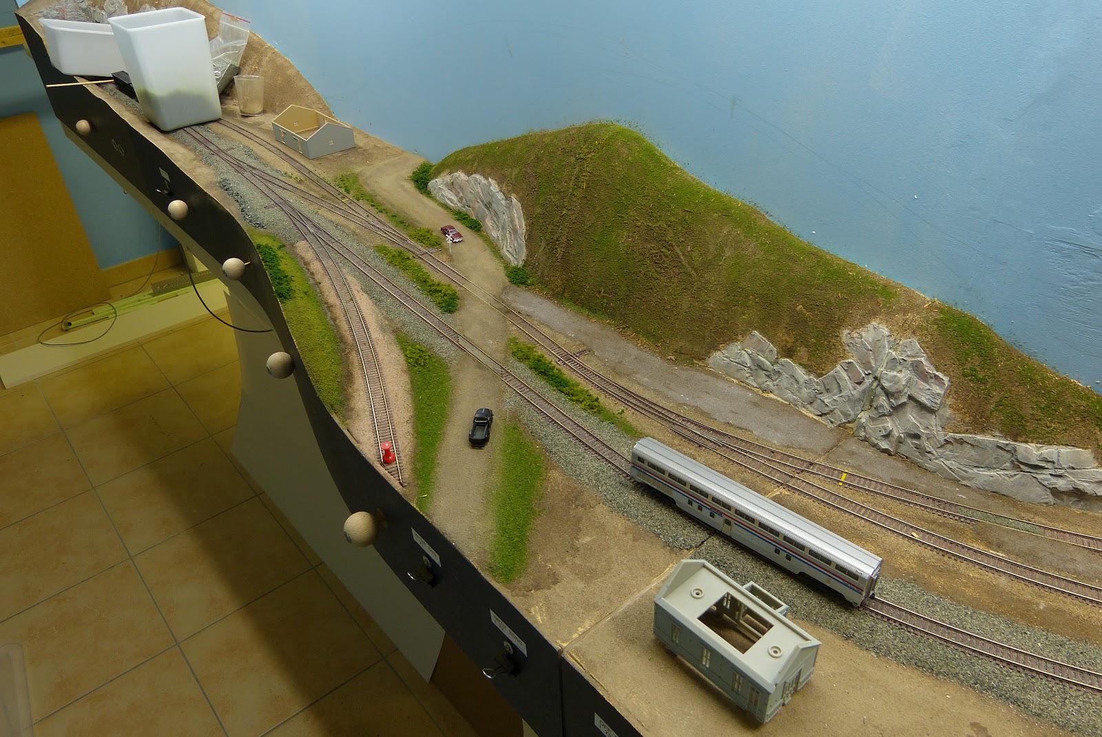 Scenery work on RedRock section Model Railroad Hobbyist magazine