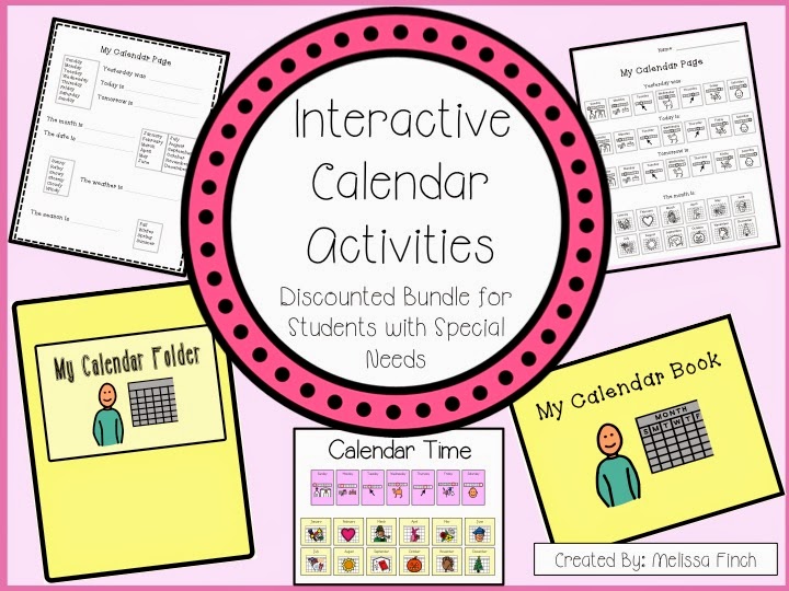 The Autism Adventures of Room 83 Calendar File Folder Activities!