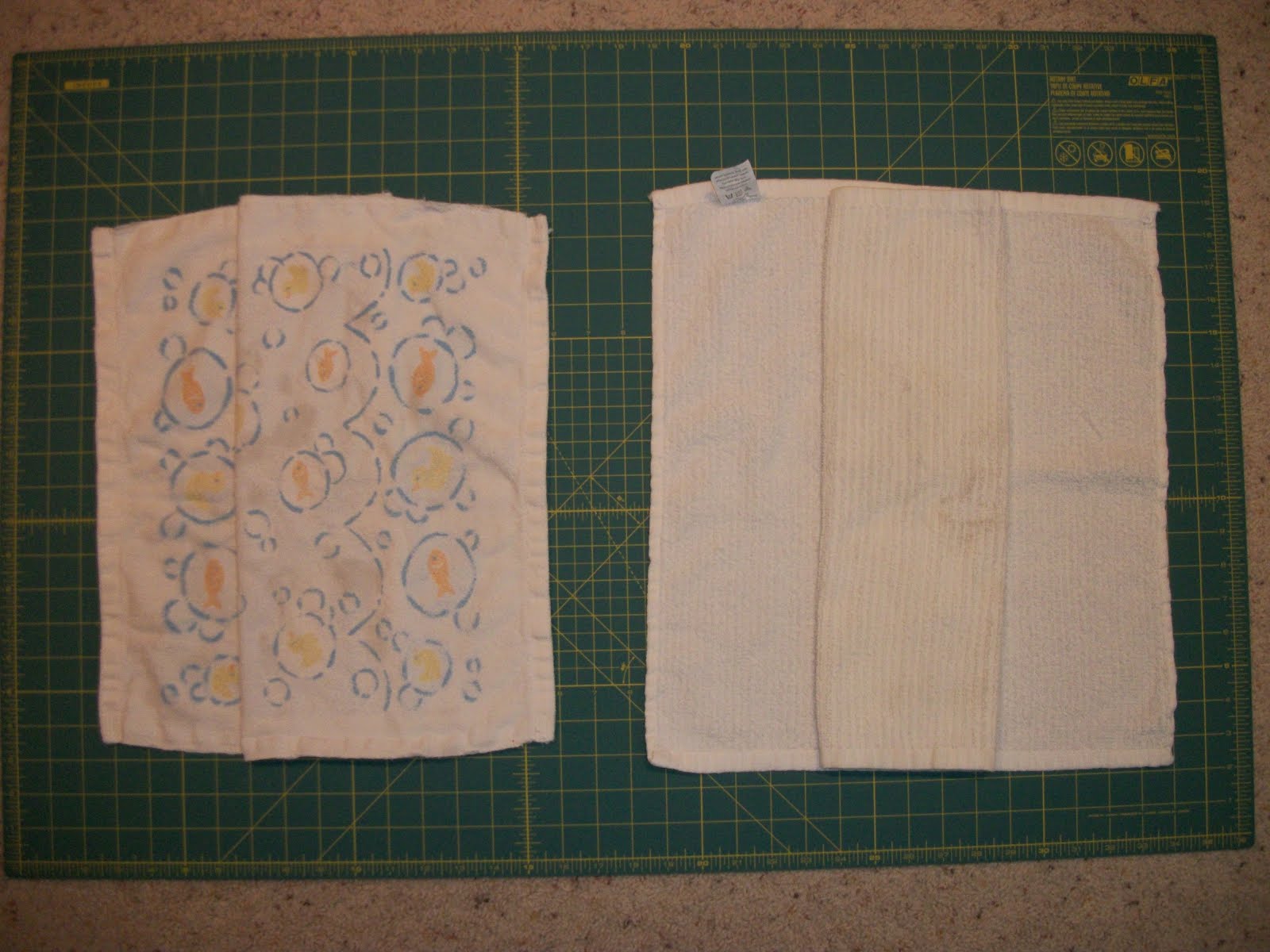 Simple DiaperSewing Tutorials Handtowels to Prefolds